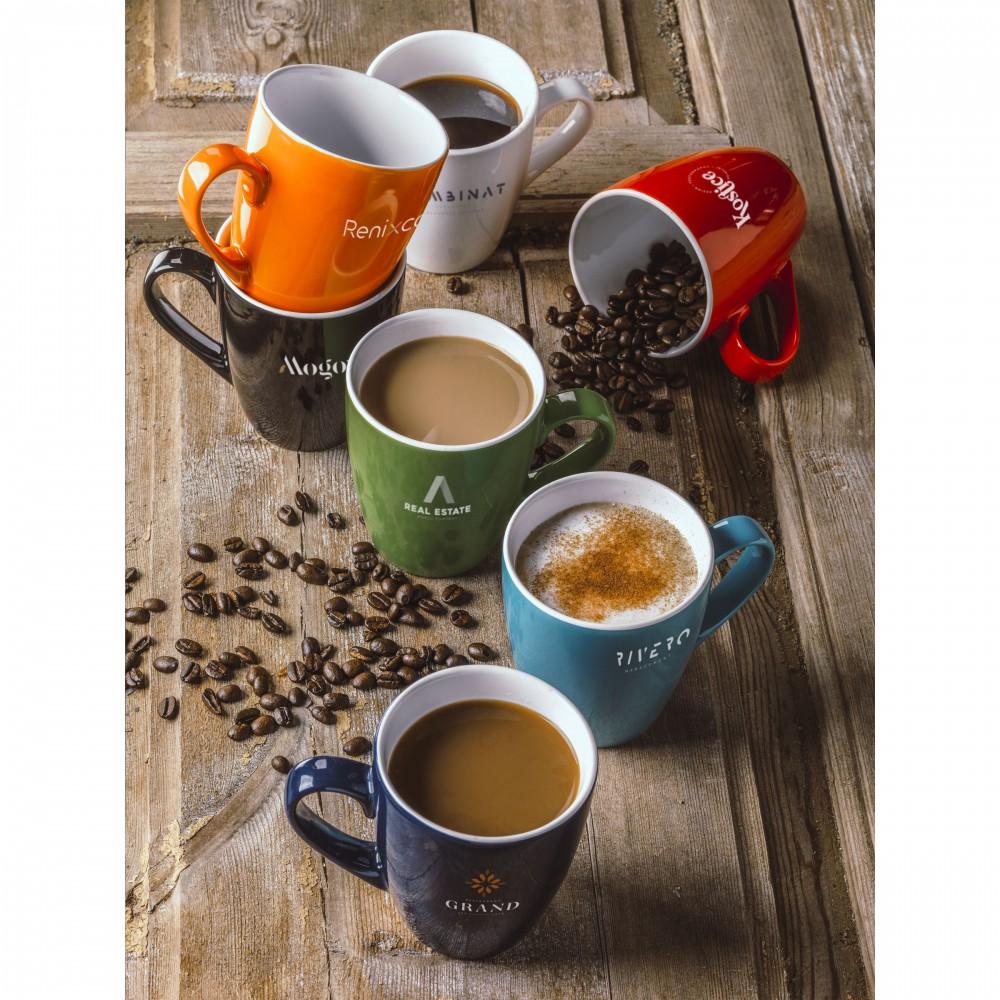 Zonia mok 31 cl in diverse kleuren, royale porseleinen mok voor koffie en cappuccino